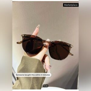 Brown Round Sunglasses